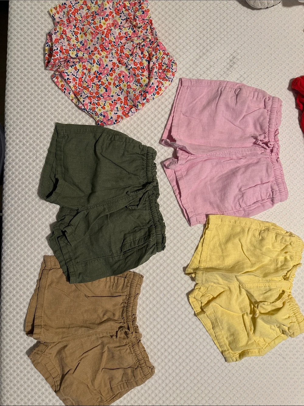 Toddler/Child Lightweight Cotton Shorts - Pink, Yellow, Olive, Tan, Floral